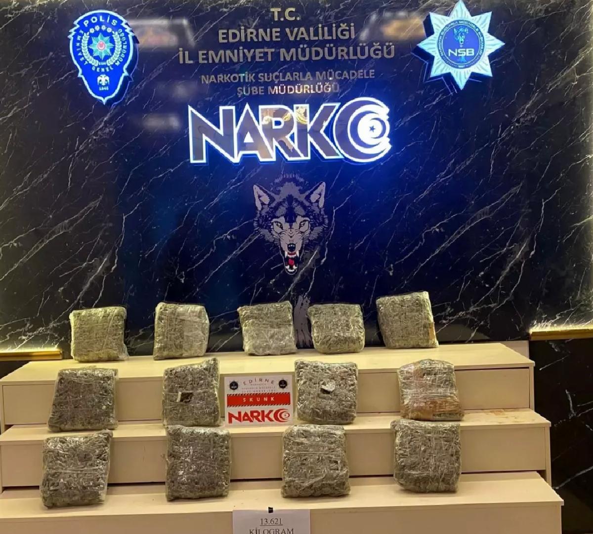 Edirne’de Uyuşturucu Operasyonu