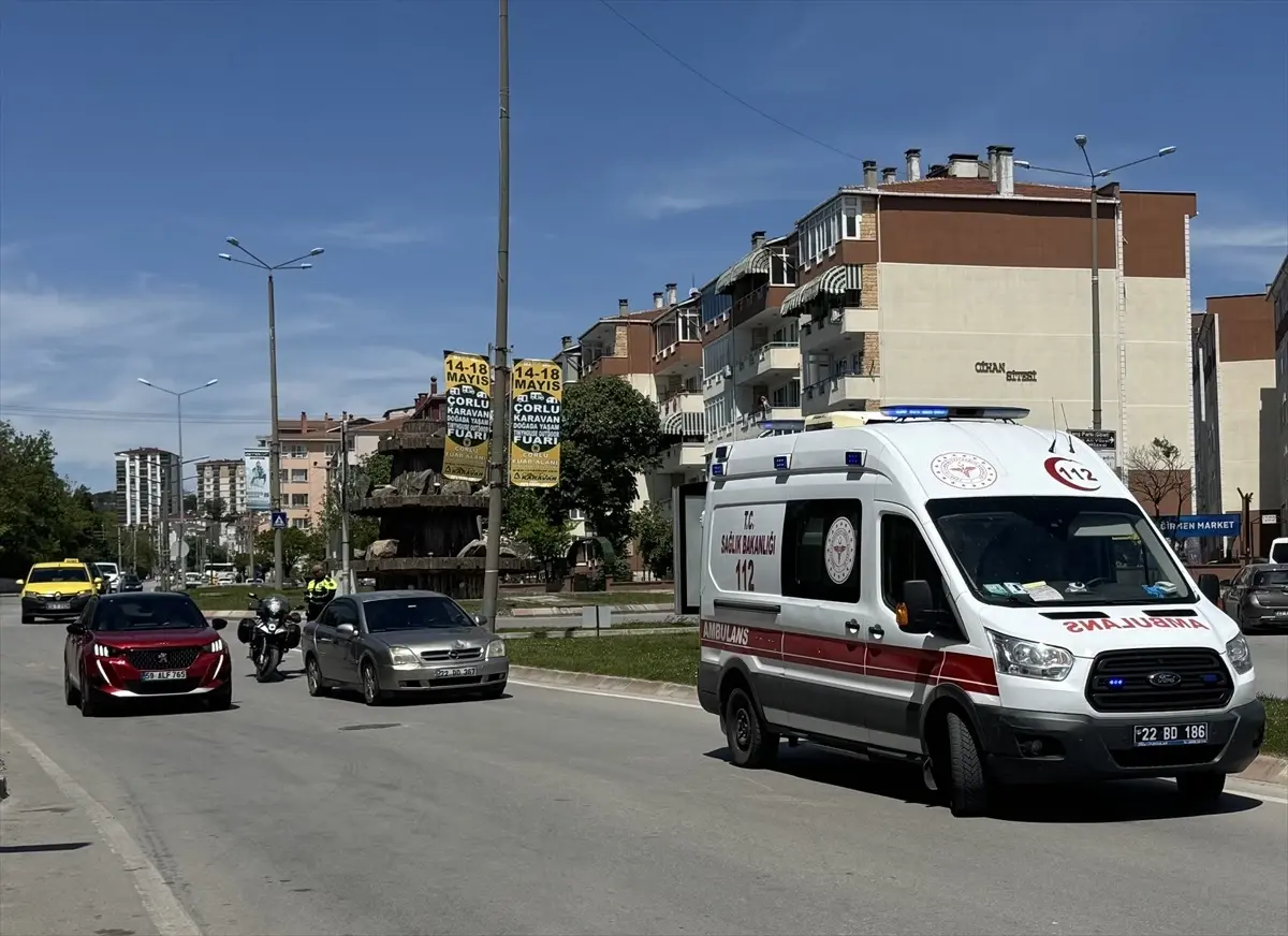 Edirne’de Yaya Kazası Güvenlik Kamerasında