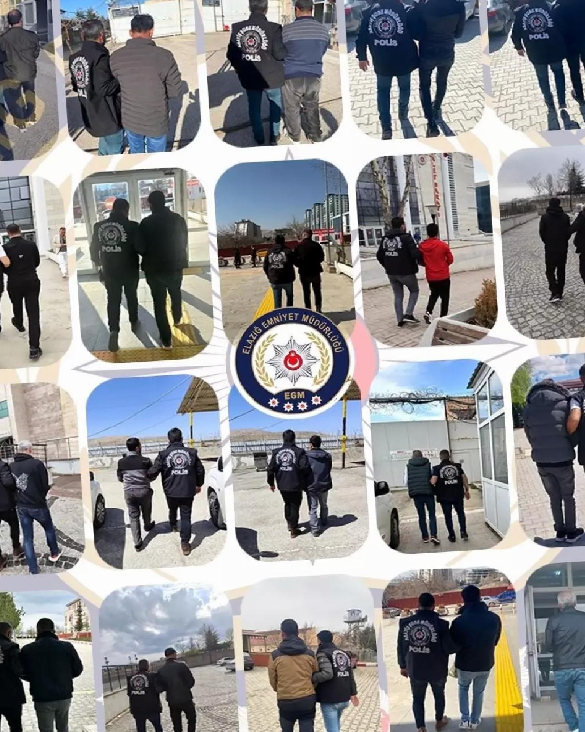 Elazığ’da 107 Aranan Şahıs Yakalandı