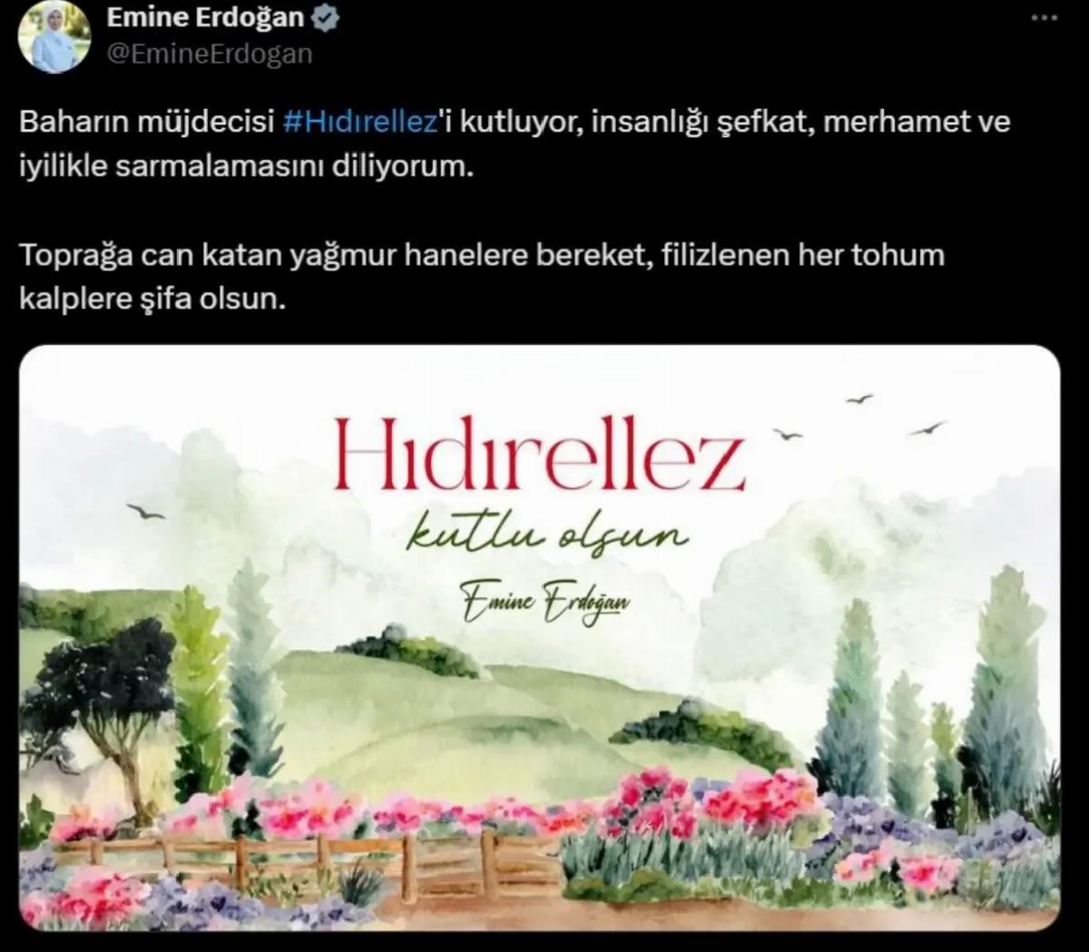 Emine Erdoğan Hıdırellez’i Kutladı
