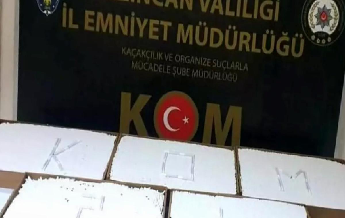 Erzincan’da 25 Bin Dal Kaçak Makaron Ele Geçirildi