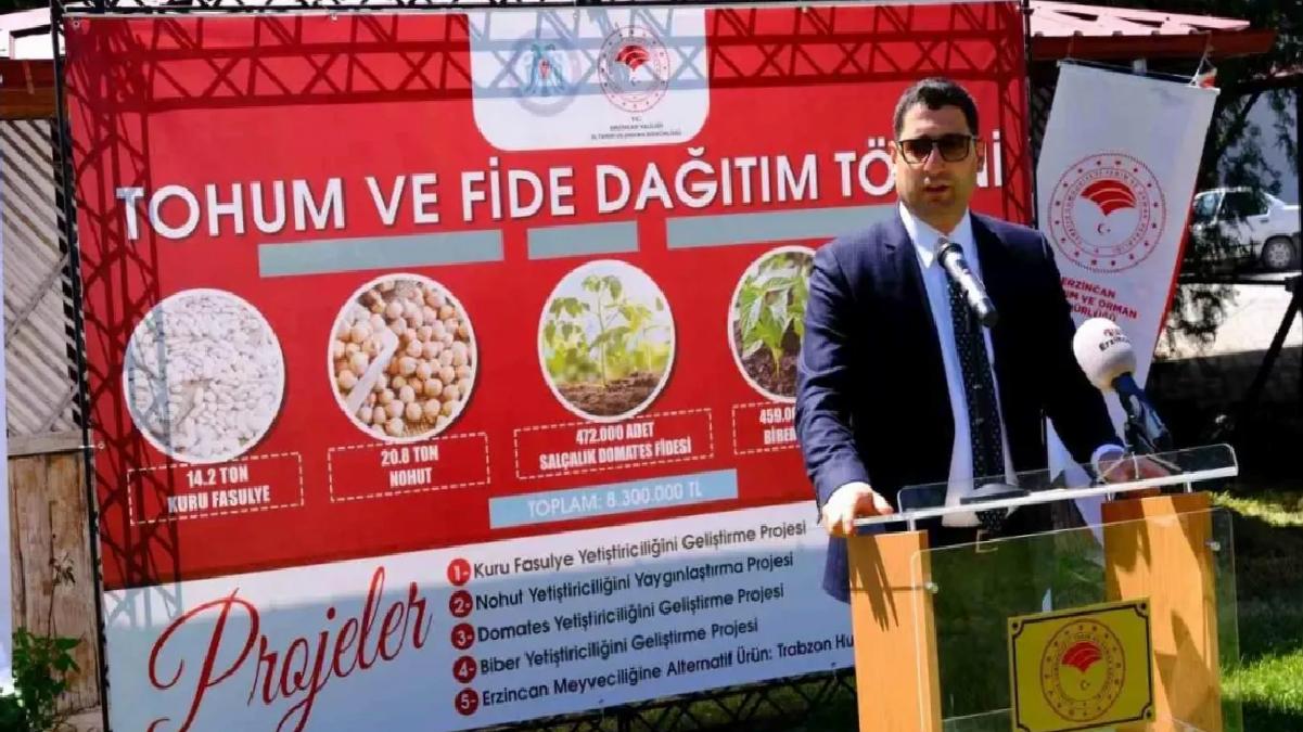Erzincan’da Çiftçilere Domates Fidesi Dağıtıldı