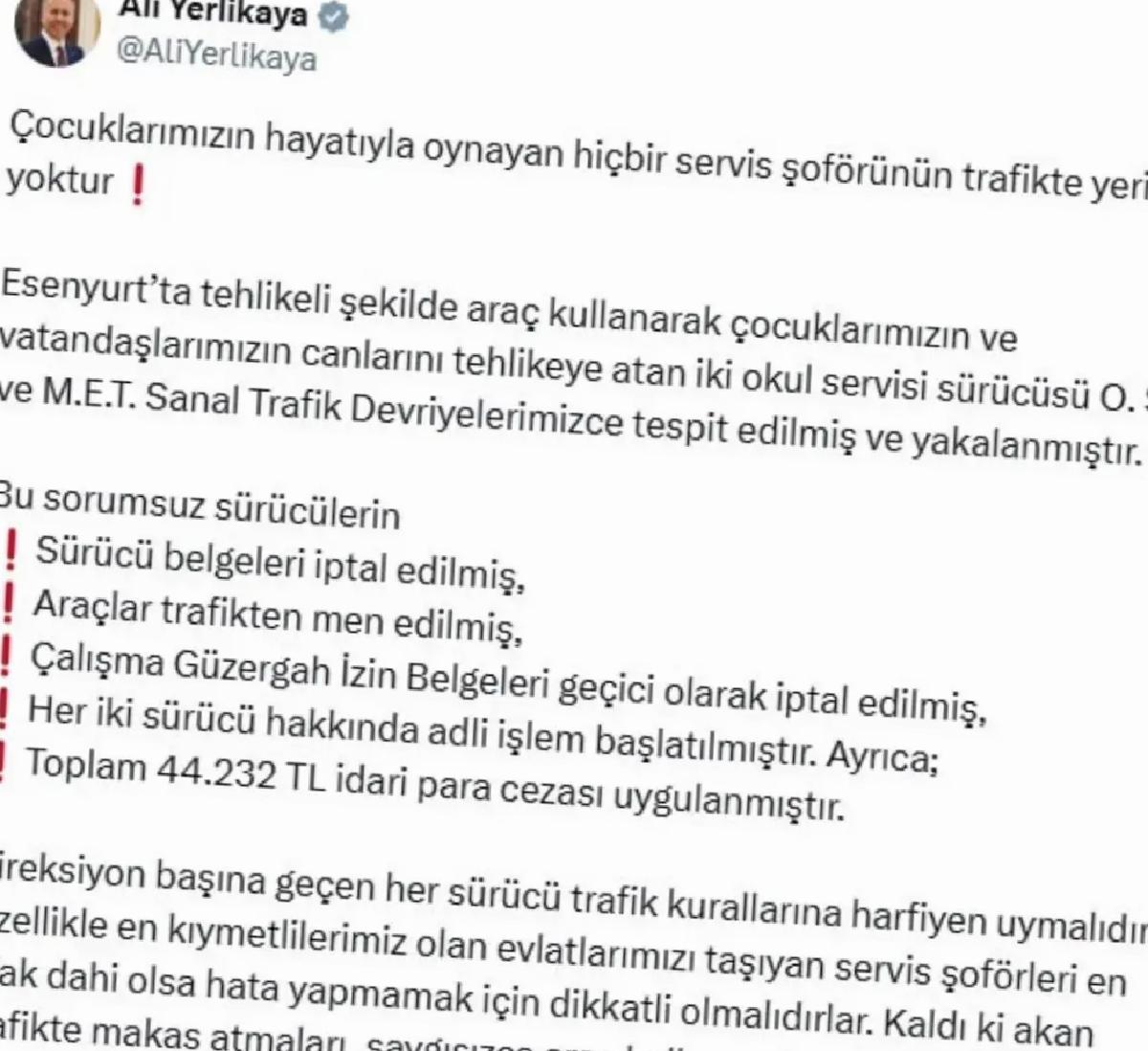 Esenyurt’ta Tehlikeli Sürücüler Yakalandı