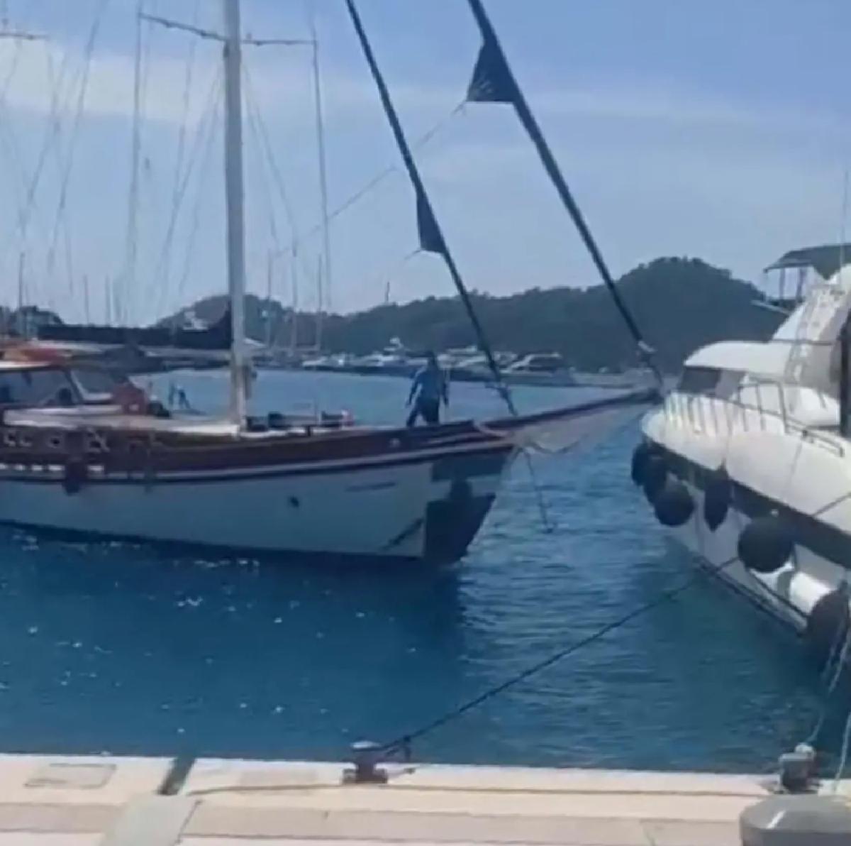 Fethiye’de Gulet ile Motoryat Çarpıştı