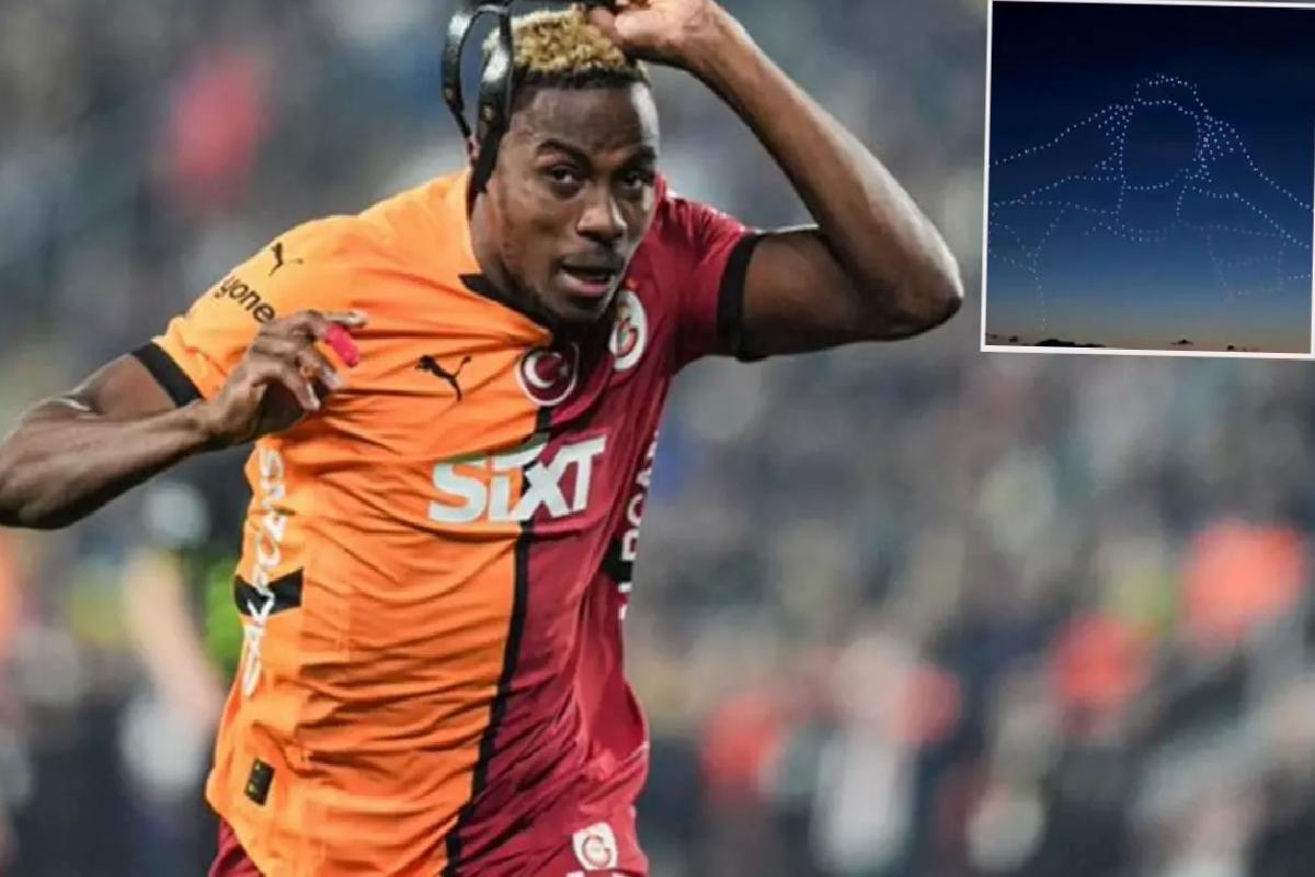 Galatasaray’dan Osimhen’e özel görülmemiş drone gösterisi şovu