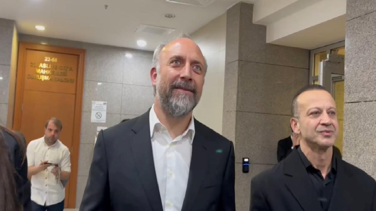 Halit Ergenç ve Rıza Kocaoğlu adliyede