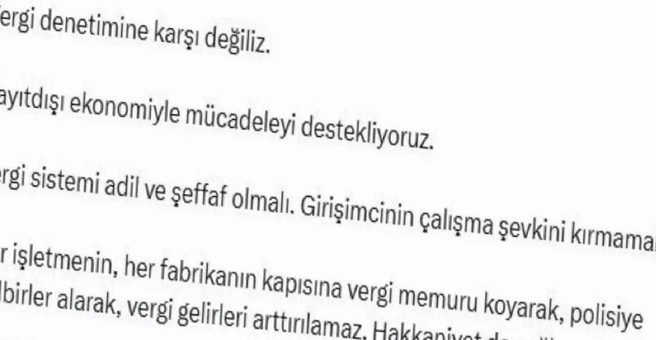 Hisarcıklıoğlu’ndan vergi denetimi açıklaması