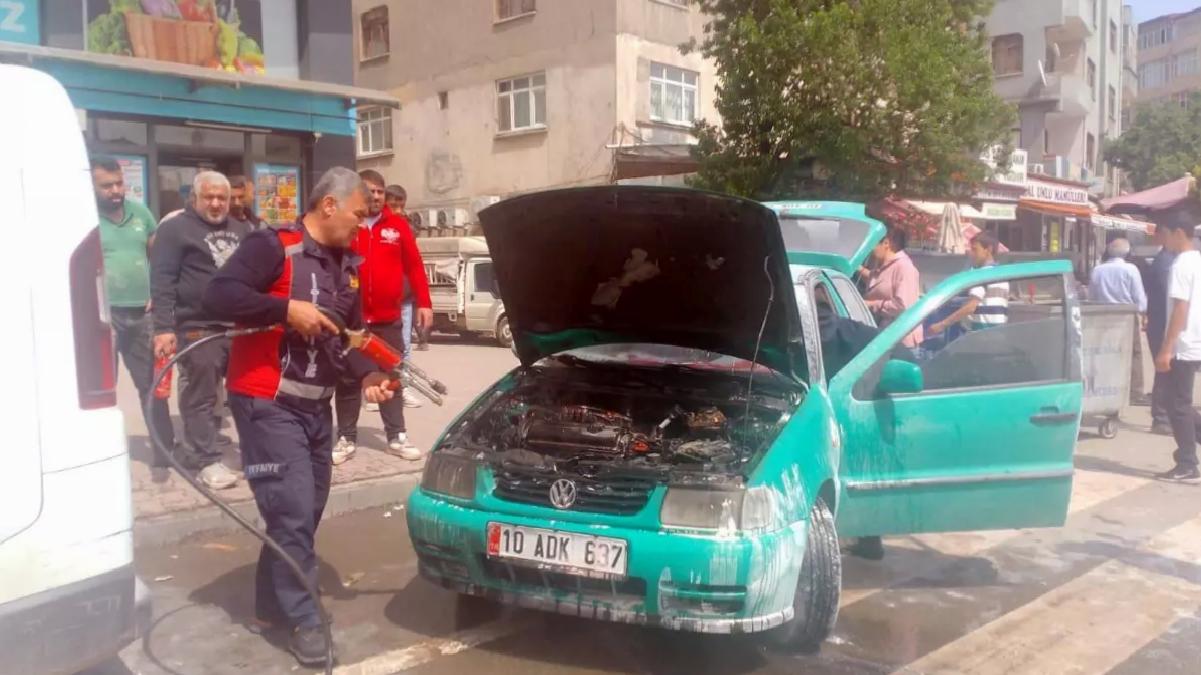 Iğdır’da Park Halindeki Araçta Yangın