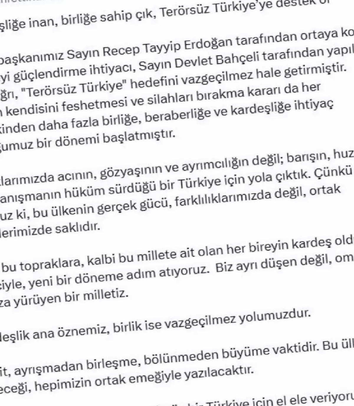 İletişim Başkanı Fahrettin Altun: ‘Topraklarımızda barışın, huzurun ve dayanışmanın hüküm sürdüğü bir Türkiye için yola çıktık’