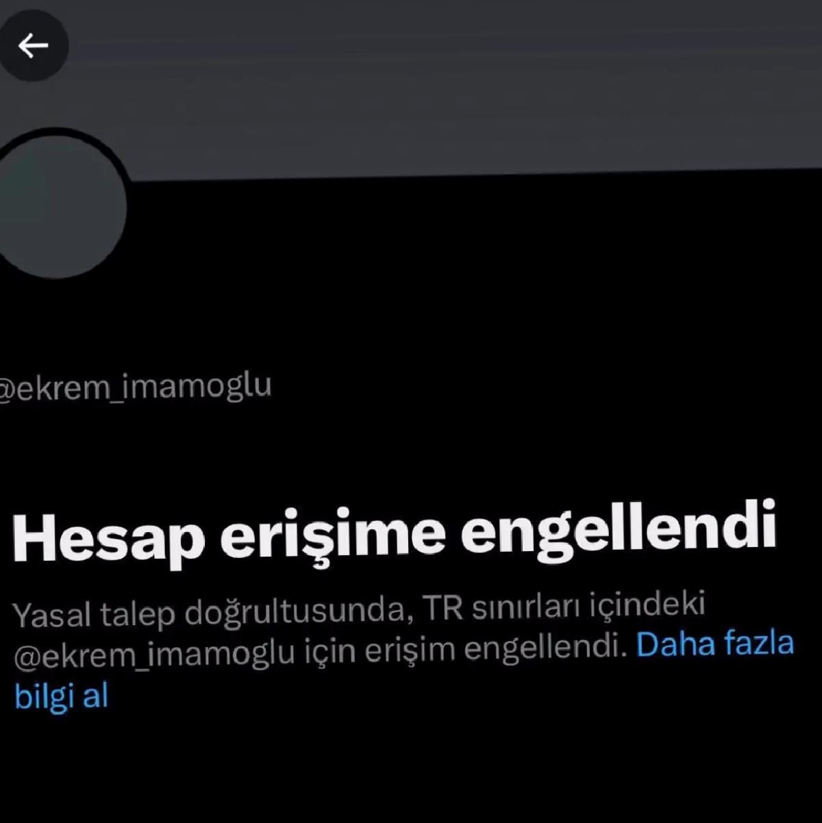 İmamoğlu’nun X Hesabına Erişim Engeli