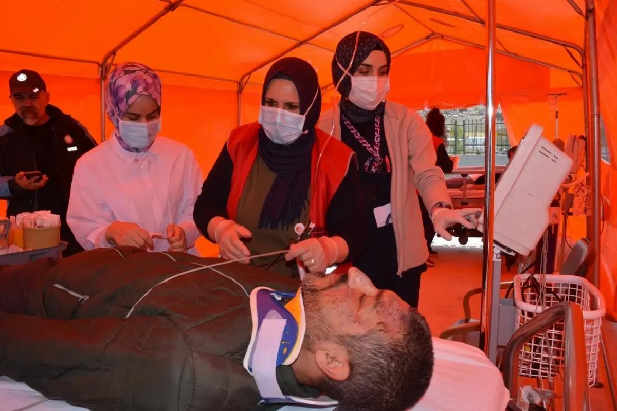 İscehisar Hastanesinde Afet Tatbikatı
