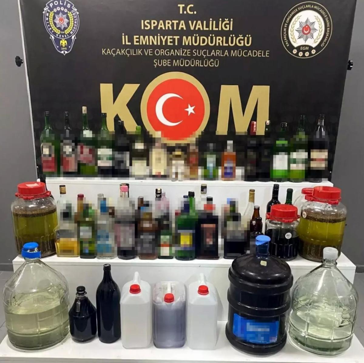 Isparta’da Kaçak Alkol Operasyonu