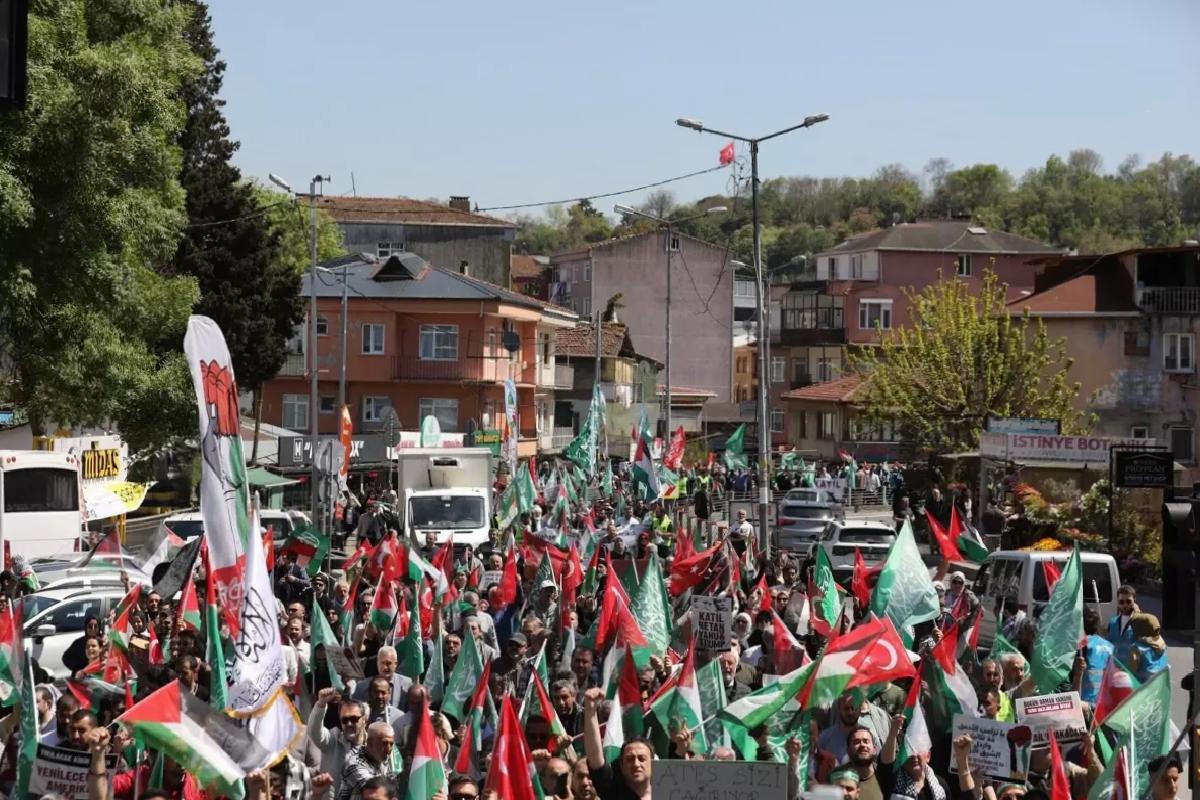 İstanbul’da Gazze için Yürüyüş Düzenlendi