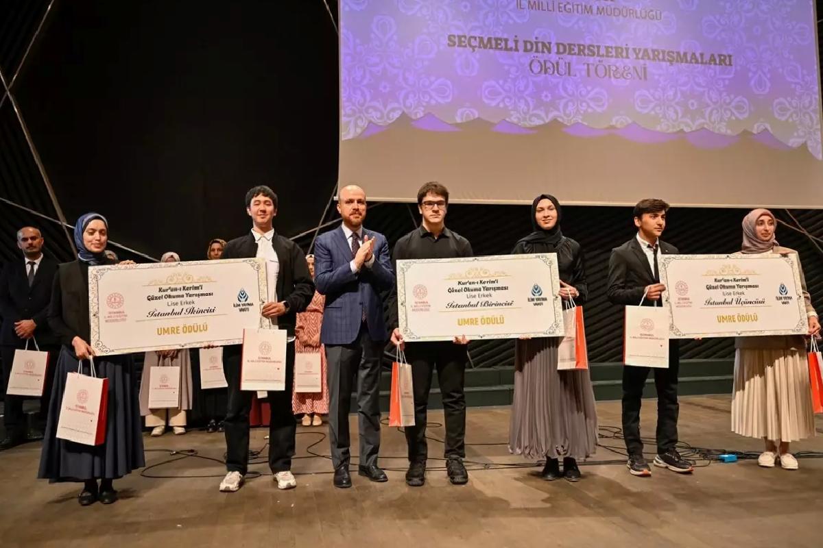 İstanbul’da “Seçmeli Din Dersleri Yarışmaları”nda dereceye giren öğrencilere ödülleri verildi