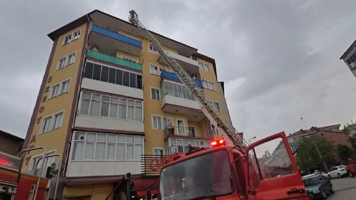 Karabük’te 6 katlı binada çıkan yangın söndürüldü