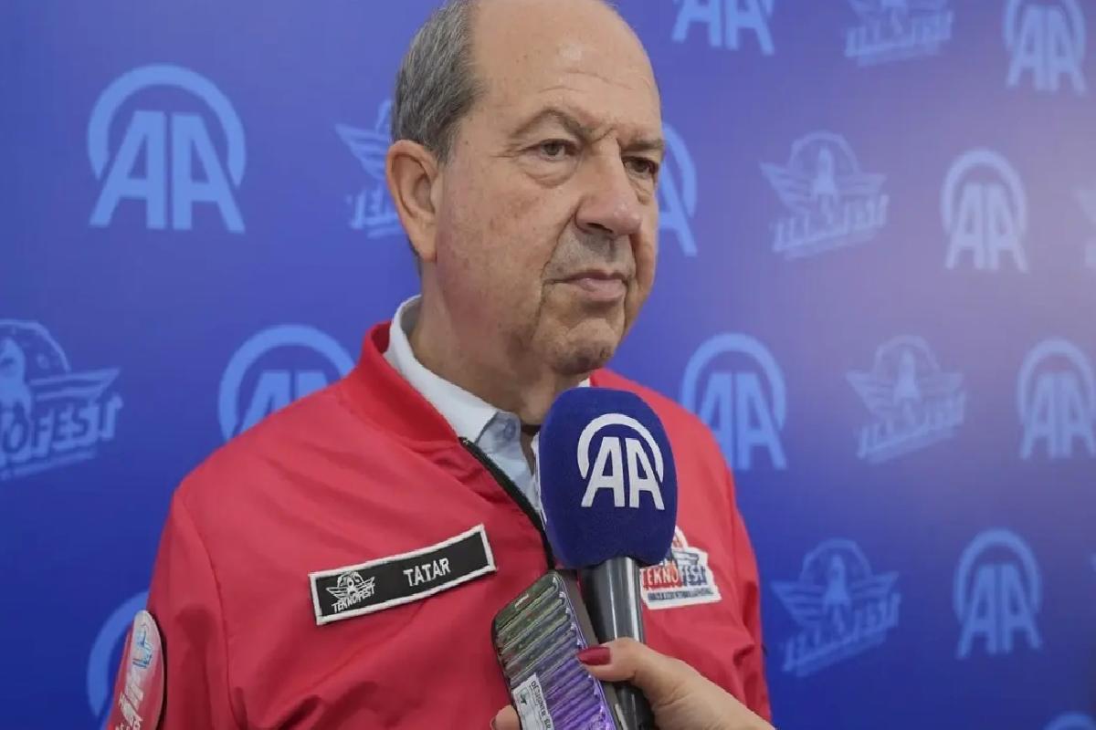 KKTC Cumhurbaşkanı Tatar, TEKNOFEST KKTC’de AA standını ziyaret etti Açıklaması