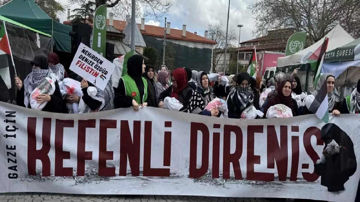 Konya’da İsrail’in Gazze saldırıları protesto edildi