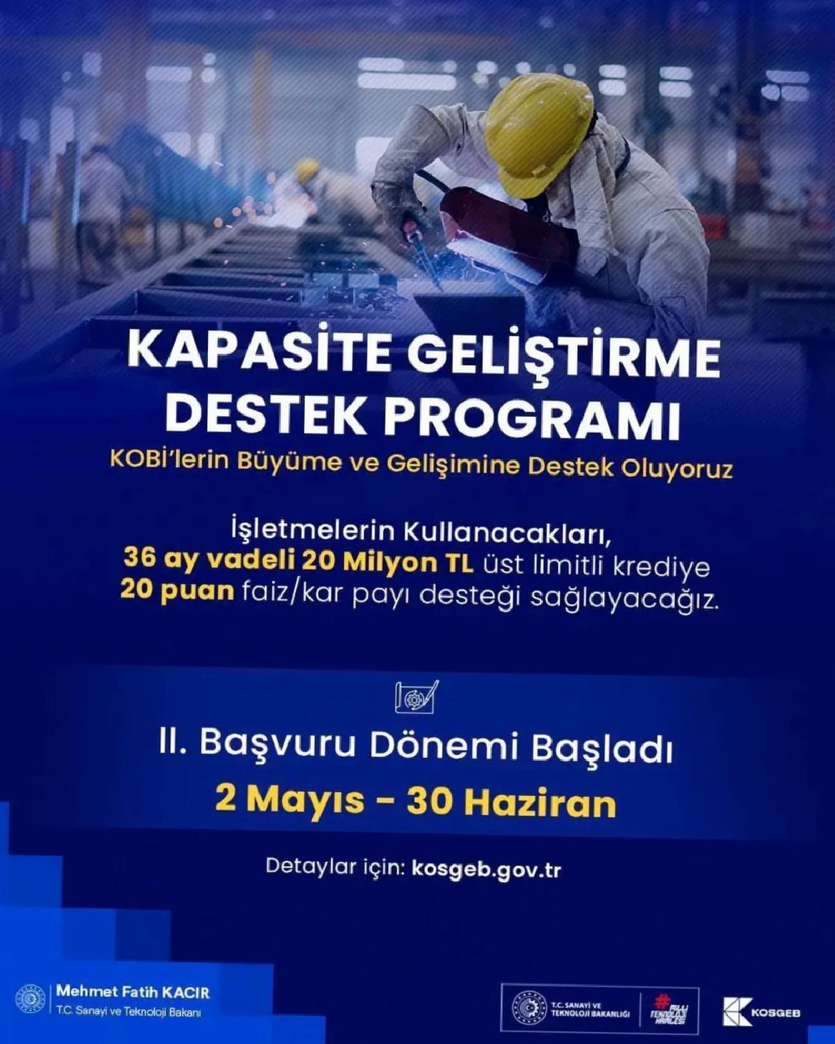 KOSGEB’den KOBİ’lere 20 Milyon Lira Destek