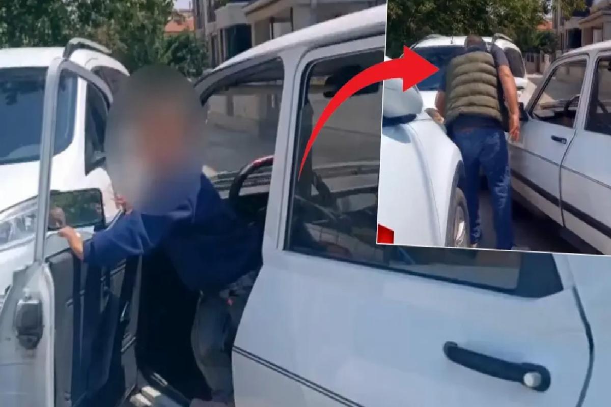 Küçük yaştaki bir çocuk, ailesinden habersiz aldığı otomobille kaza yaptı