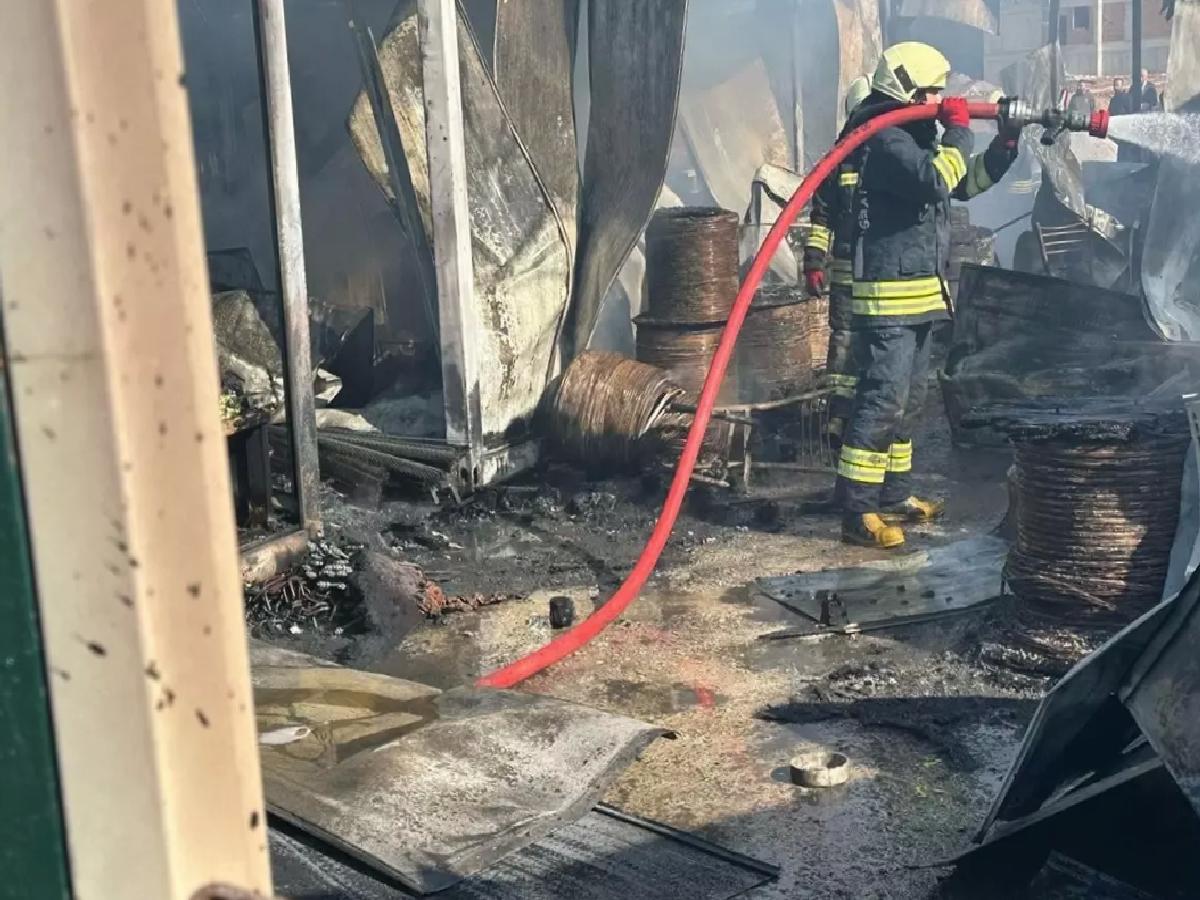 Kulu’da İşçi Konteynerinde Yangın