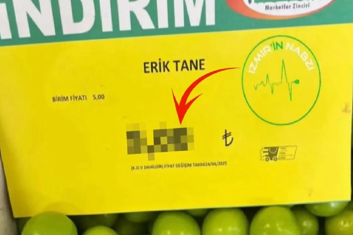 Markette tane ile satılan eriğin fiyatını görenler gözlerine inanamadı