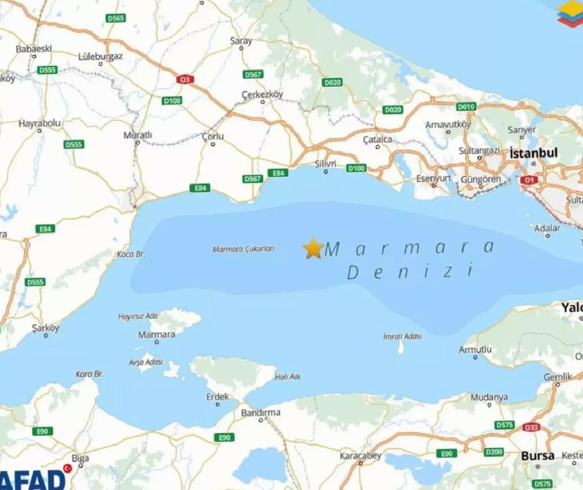 Marmara Denizi’nde 3.7 Büyüklüğünde Deprem