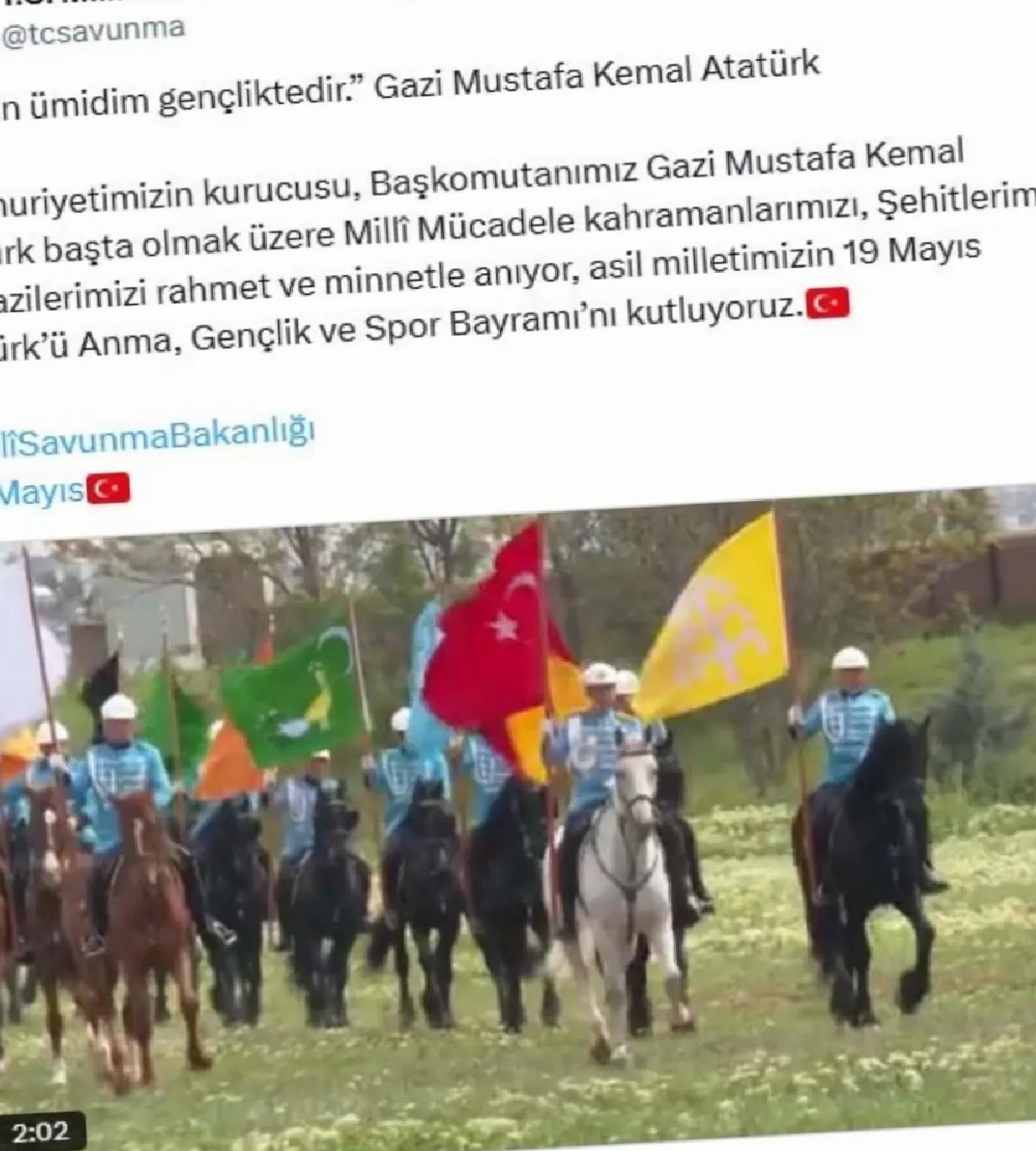 MSB’den 19 Mayıs Atatürk’ü Anma, Gençlik ve Spor Bayramı’na özel klip