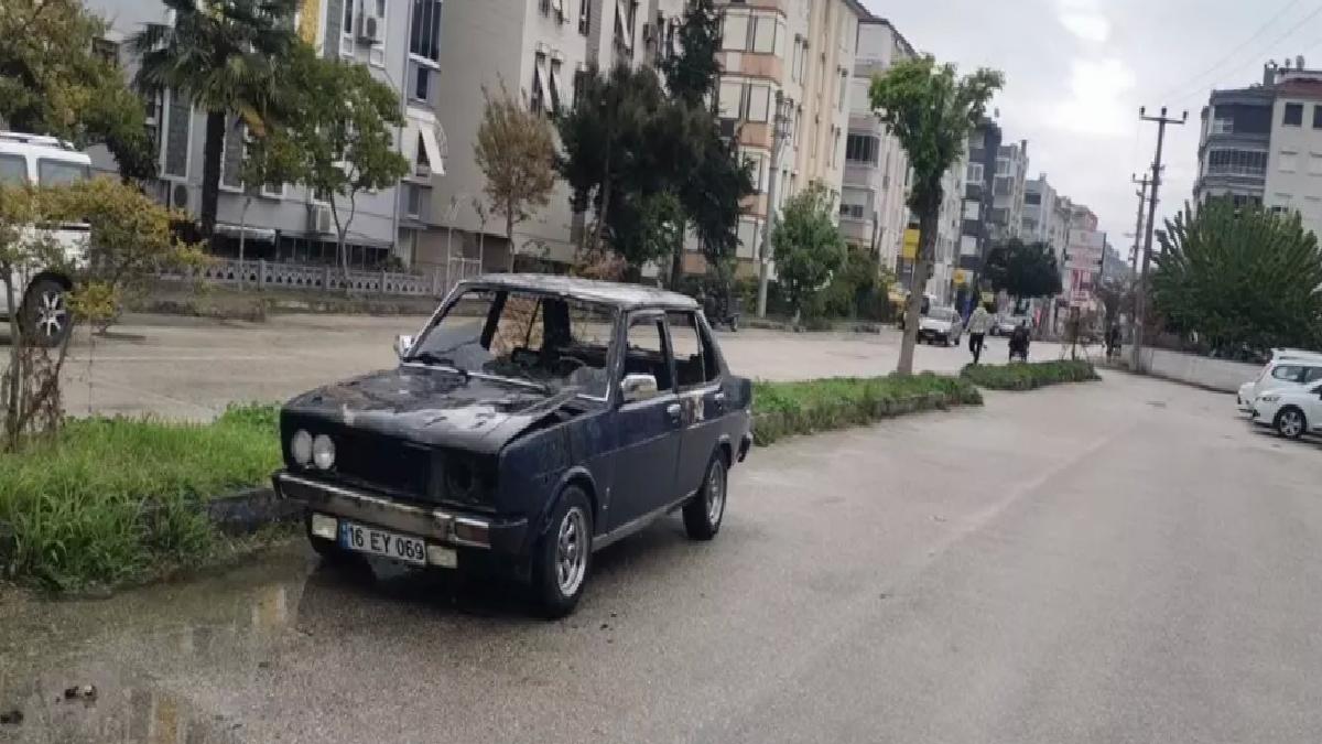Mudanya’da Otomobil Yangını