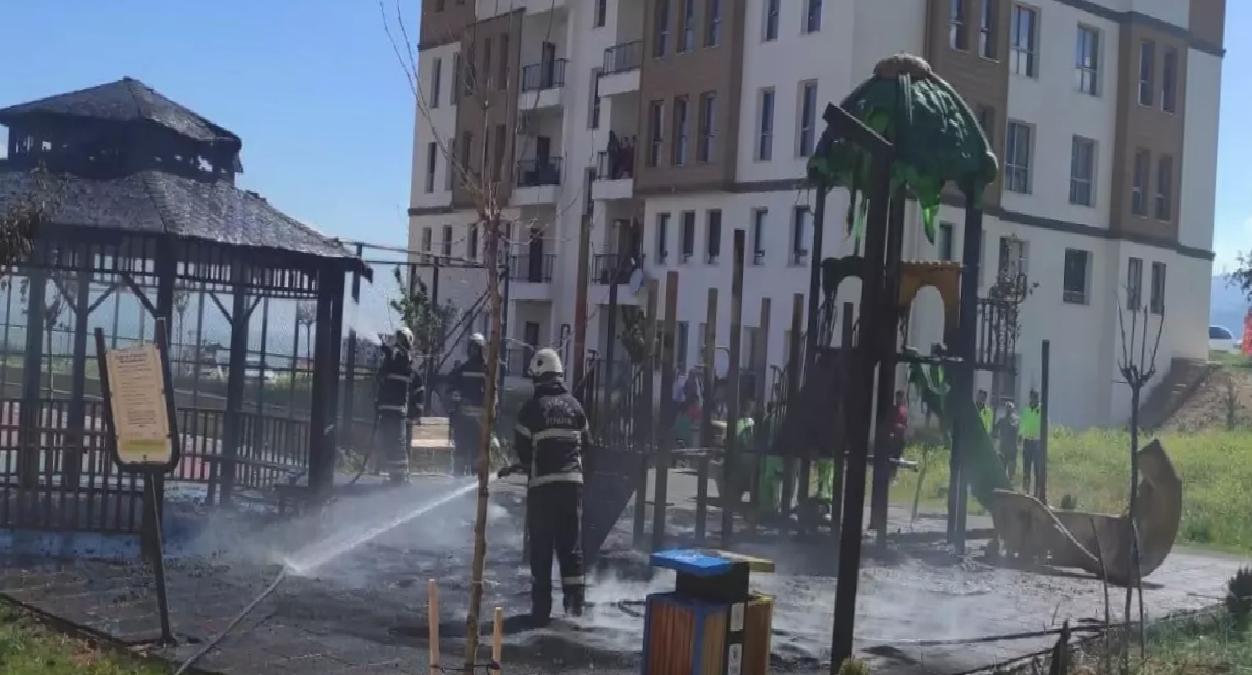 Nurdağı’nda Parkta Yangın