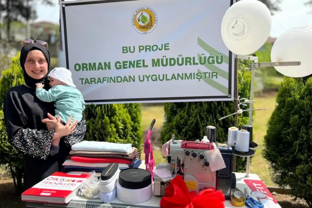 Orman köylüsü 11 kadınlara dikiş makinası