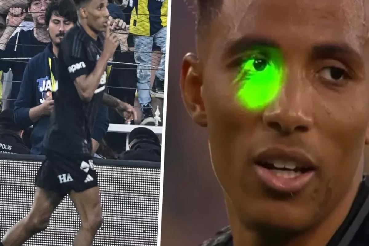 Penaltının başına geçen Gedson Fernandes’e lazer tuttular