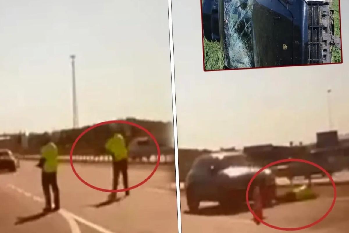 Polis Memuruna Çarpıp Kaçan Sürücü Menfezde Yakalandı