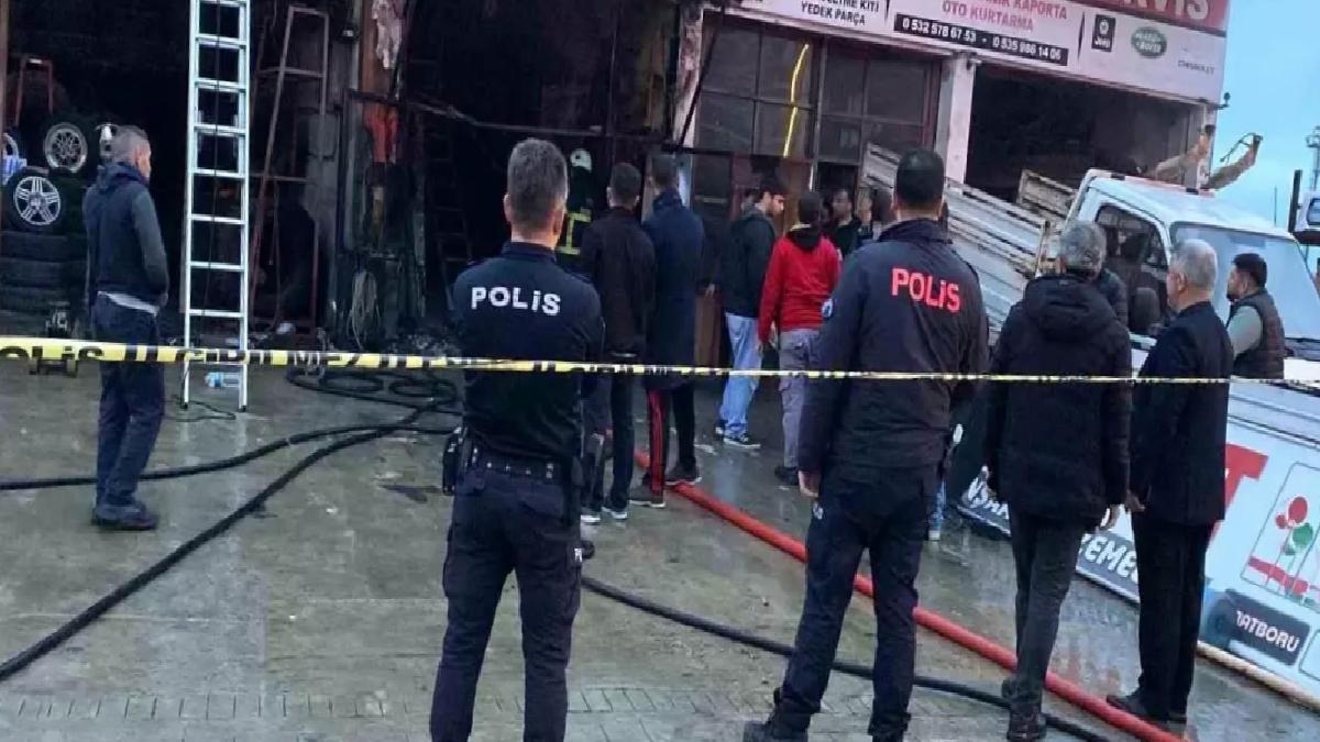 Rize’de Oto Döşeme Atölyesinde Yangın: Tüm Atölye Küle Döndü