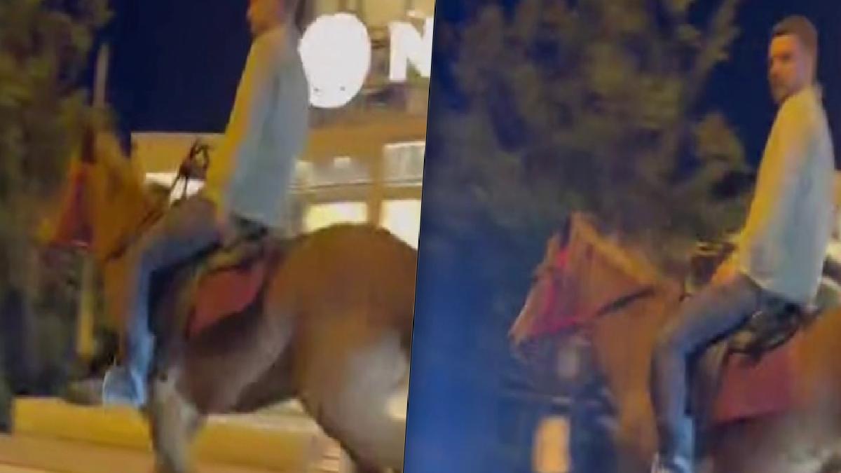 Sakarya’da şehrin göbeğinde dörtnala at sürdü