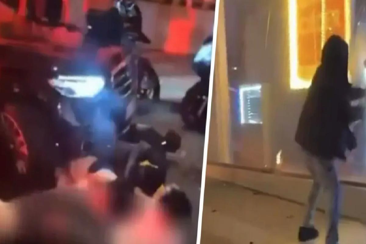 Şampiyonlar Ligi maçına gölge düşüren anlar! Arabaları yaktılar, sokakları yıktılar