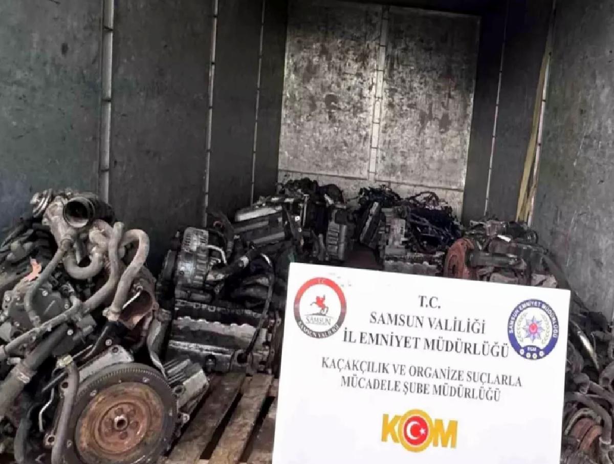 Samsun’da Kaçak Lüks Araç Motoru Operasyonu