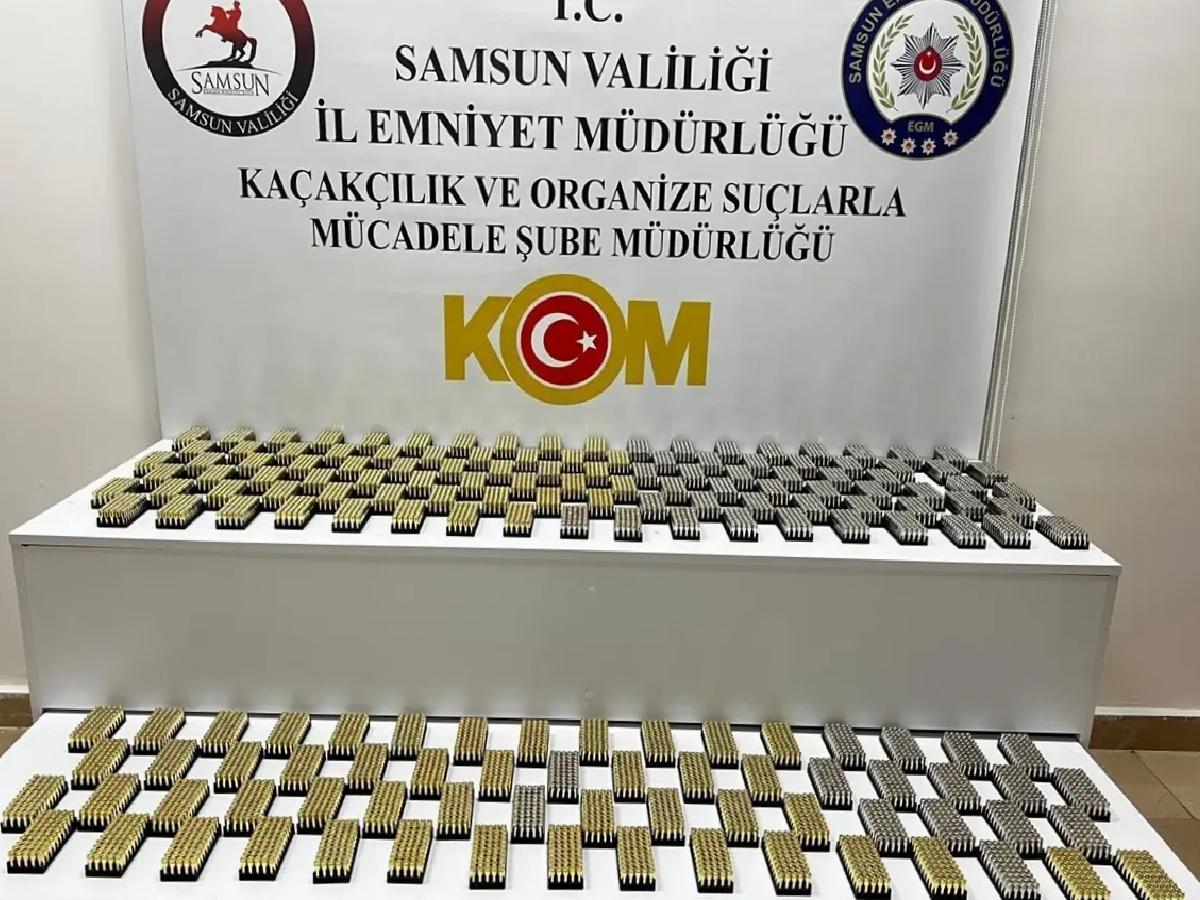 Samsun’da Kaçak Tabanca Fişeği Ele Geçirildi