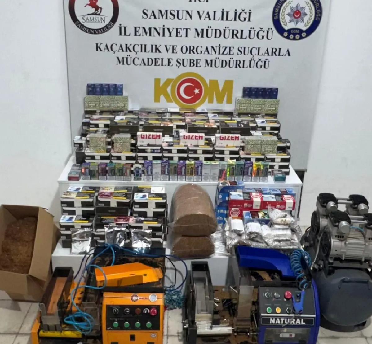 Samsun’da Kaçak Tütün Operasyonu