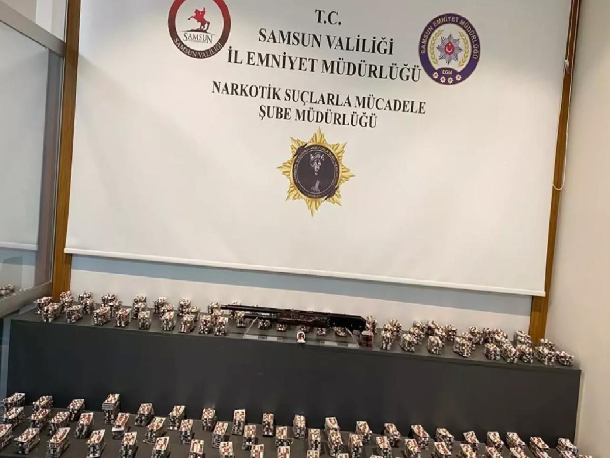 Samsun’da Narkotik Operasyonu: 15 Bin Hap ve Tüfek Ele Geçirildi