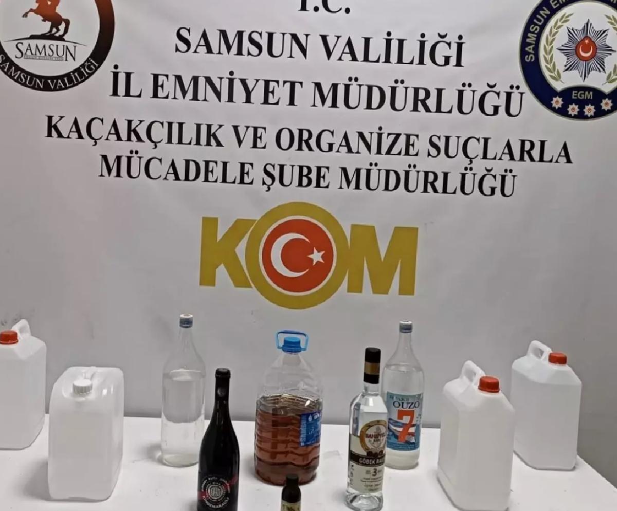 Samsun’da Sahte İçki Operasyonu