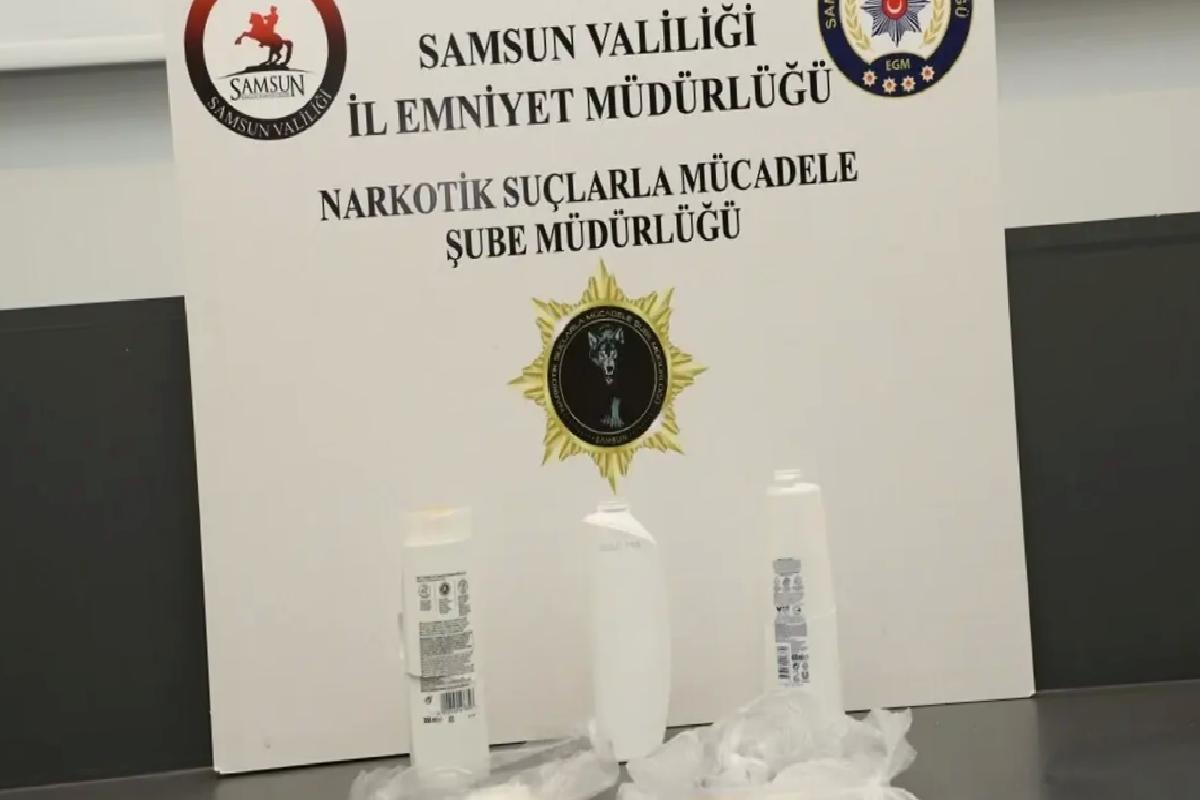 Samsun’da Şampuan Kutusunda Uyuşturucu Bulundu