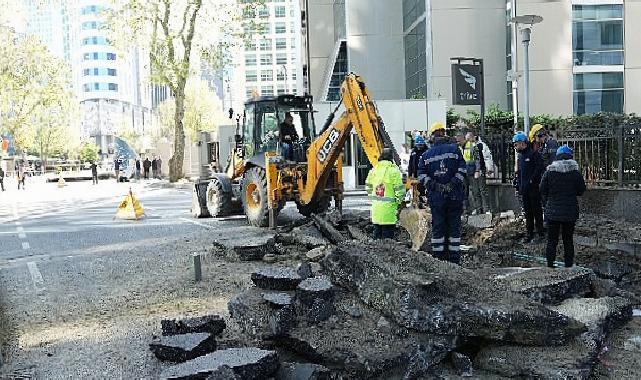 Sarıyer Maslak yol çökmesinde su ve doğalgaz hatları onarıldı, akış normale döndü