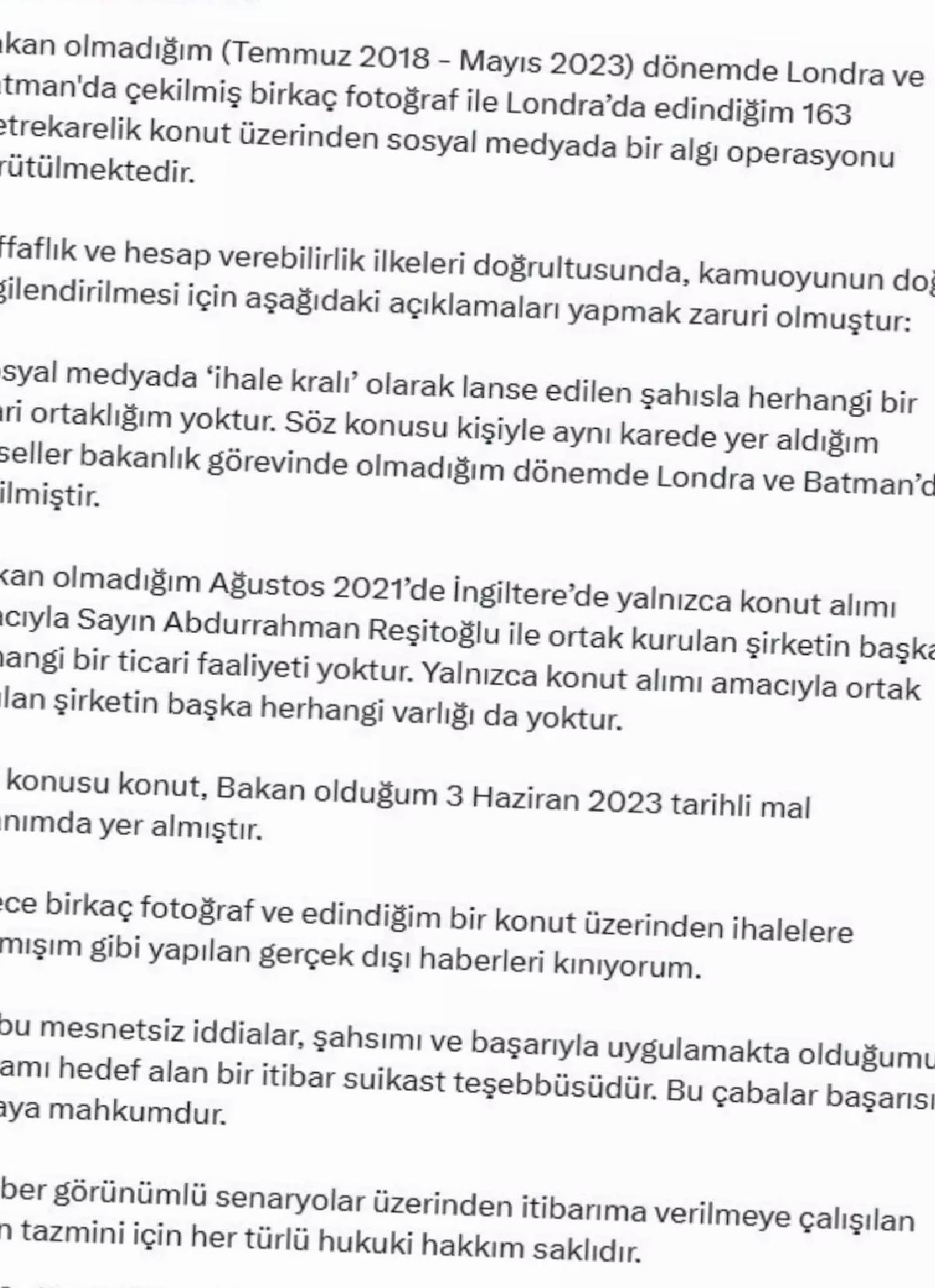 Şimşek’ten İtibar Suikasti Açıklaması