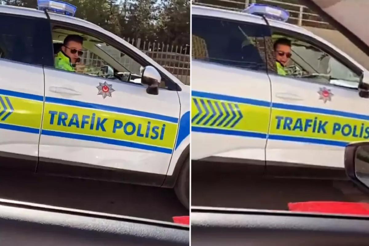 Son kez uyardı! Trafik polisinin, gelin arabasına yaptığı anons bomba