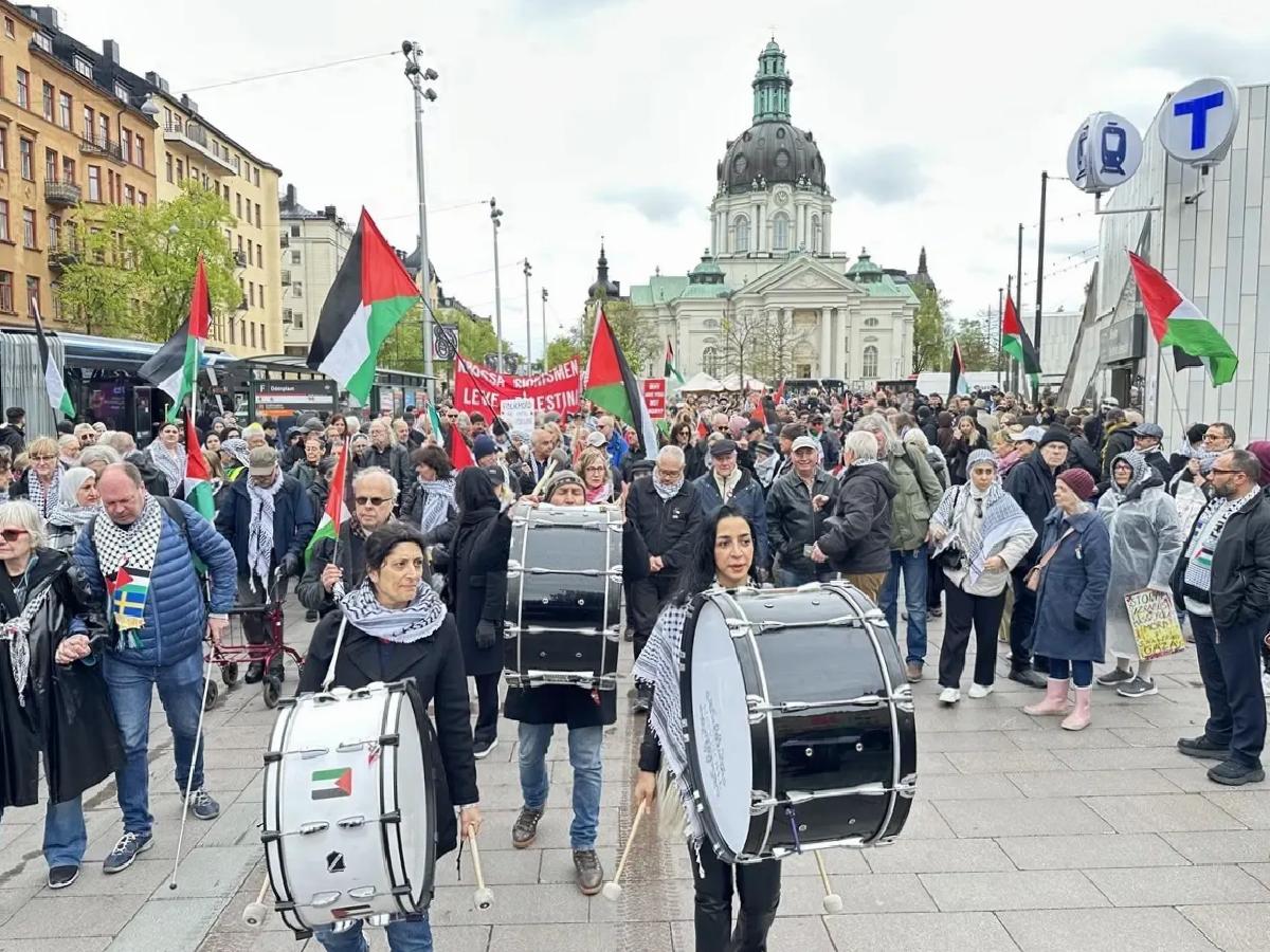 Stockholm’de Filistin İçin Protesto