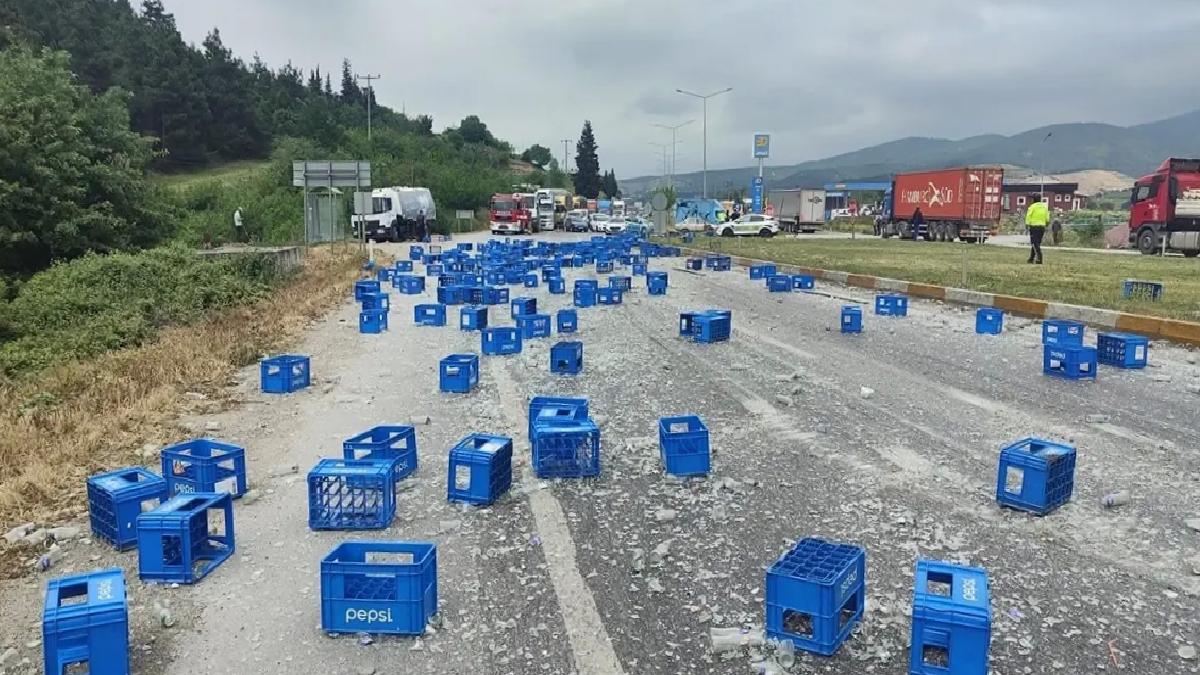 Susurluk’ta Tır Kazası, Trafik Aksadı