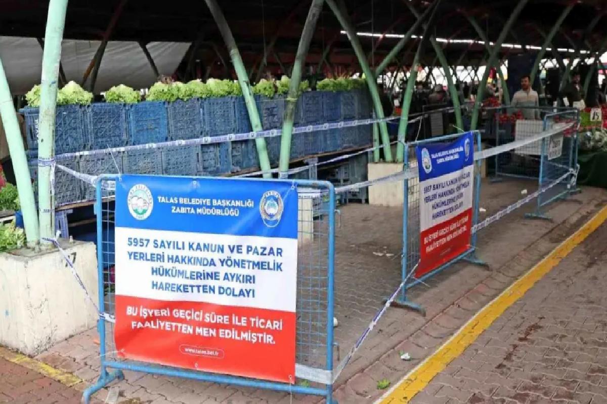 Talas’ta Pazar Yerinde Kavga Eden Esnafa Cezalar Uygulandı