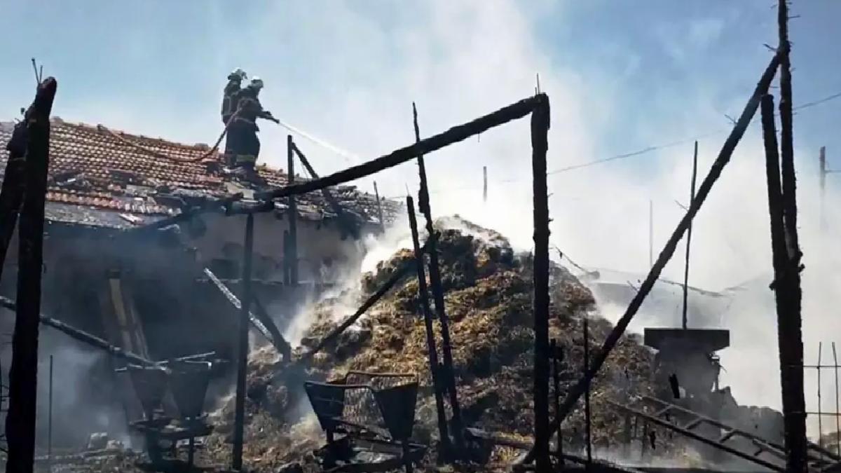 Tayakadın’da Yangın: Evin Çatısı ve Samanlar Yandı