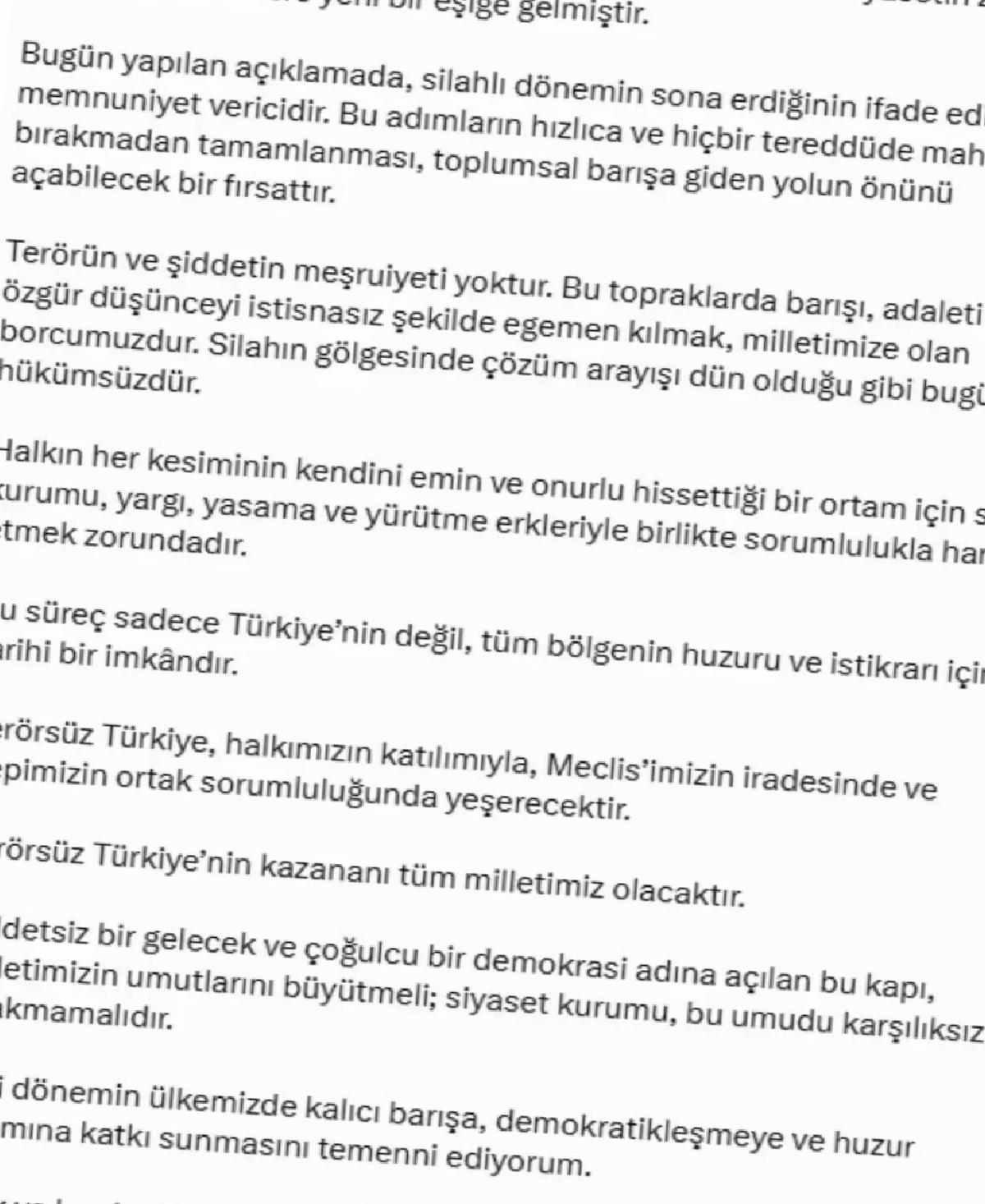 Terörsüz Türkiye İçin Umut