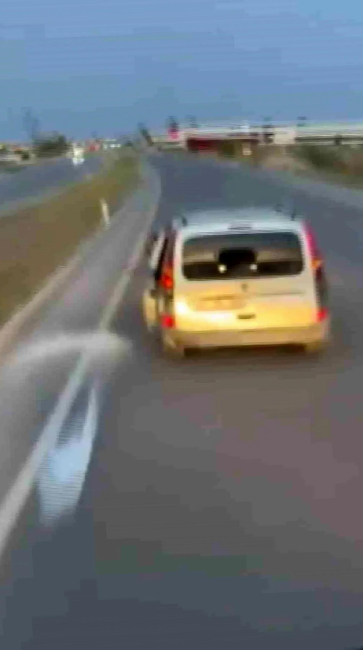 Trafikte İçecek Fırlatan Sürücüye Ceza